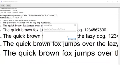 Како се у документима користи изванредан фонт? : Инсталирање Фонт Авесоме на Виндовс рачунар