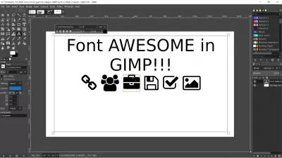 Як використовувати чудовий шрифт у документах? : Вклеювання чудових шрифтів у GIMP