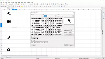 Як використовувати чудовий шрифт у документах? : Вставлення чудових шрифтових символів у документ Libre Office