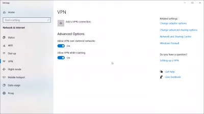 How To Set Up A VPN On Windows 10 : Windows 10 VPN settings